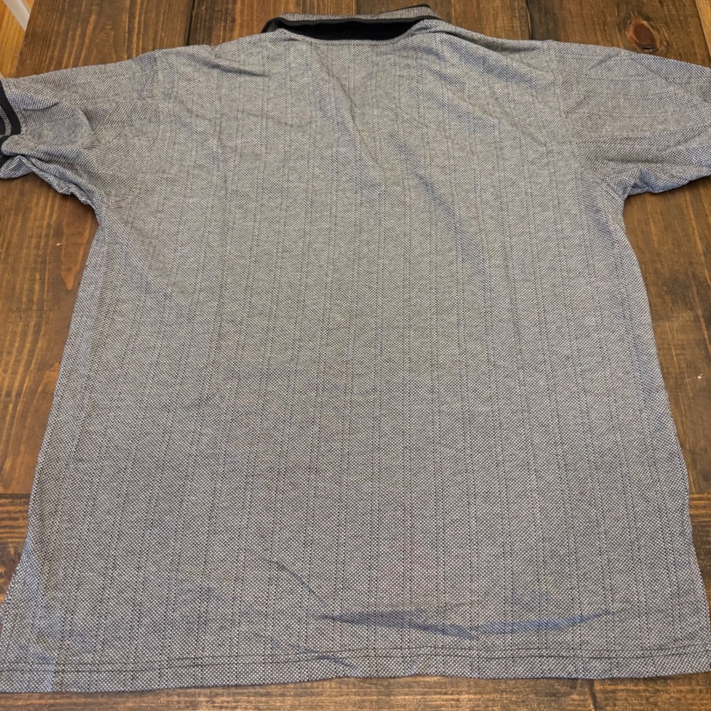 Dynasty Washington Redskins Polo Shirt Mens XL Grey Black Textured Knit Vintage - Picture 7 of 7